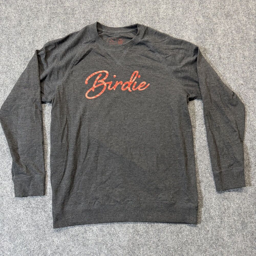 Burlebo Men's XXL Birdie Golf Sweatshirt Pullover Gray Crewneck Long Sleeve